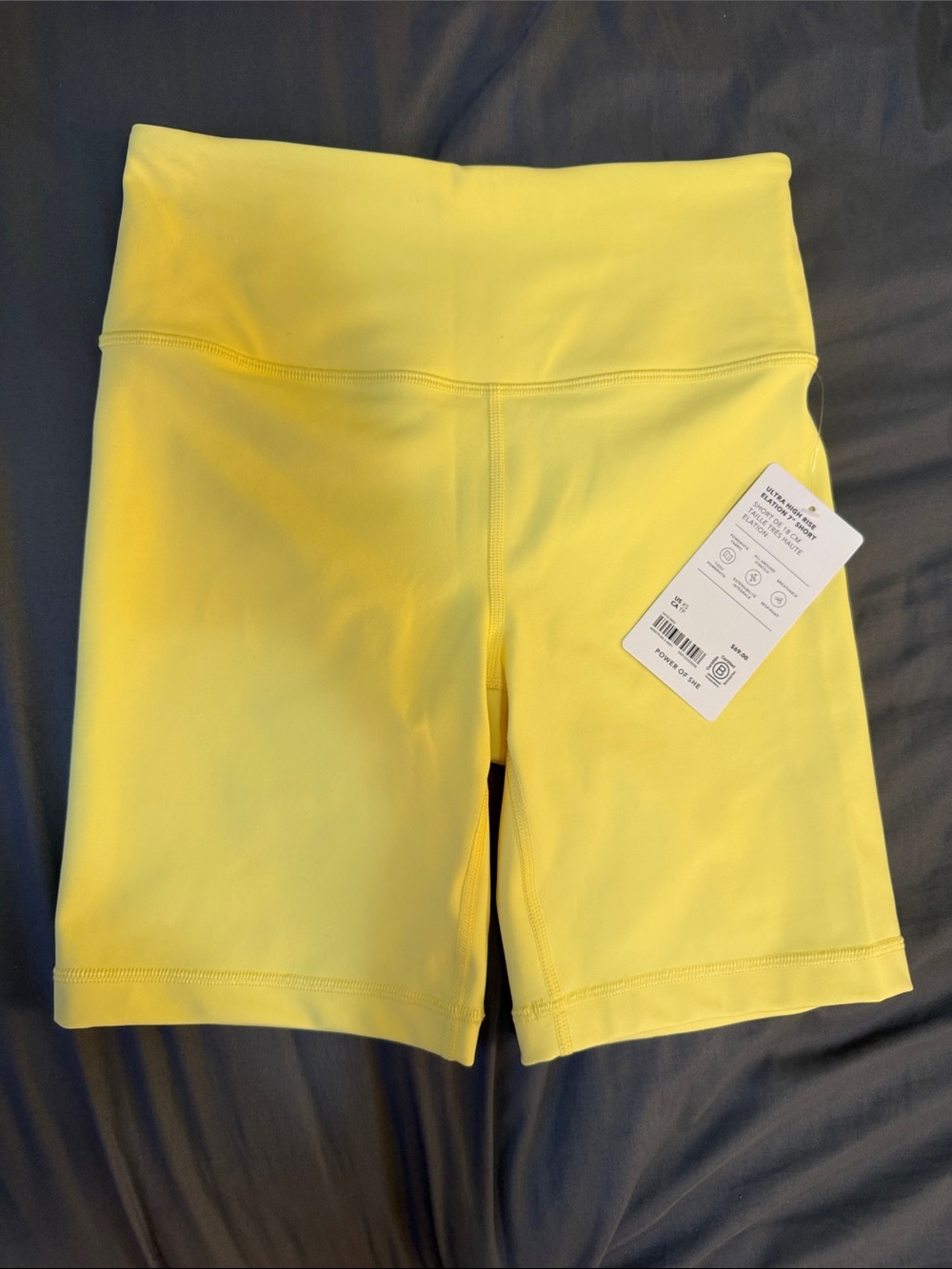 NWT High-Rise Yellow Elation 7” short